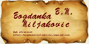 Bogdanka Miljaković vizit kartica